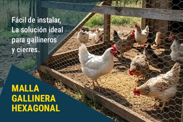 malla gallinero hexagonal