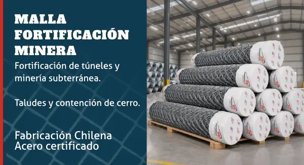 malla fortificación minera